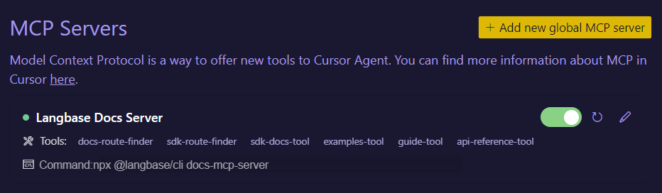 Langbase Docs MCP Server